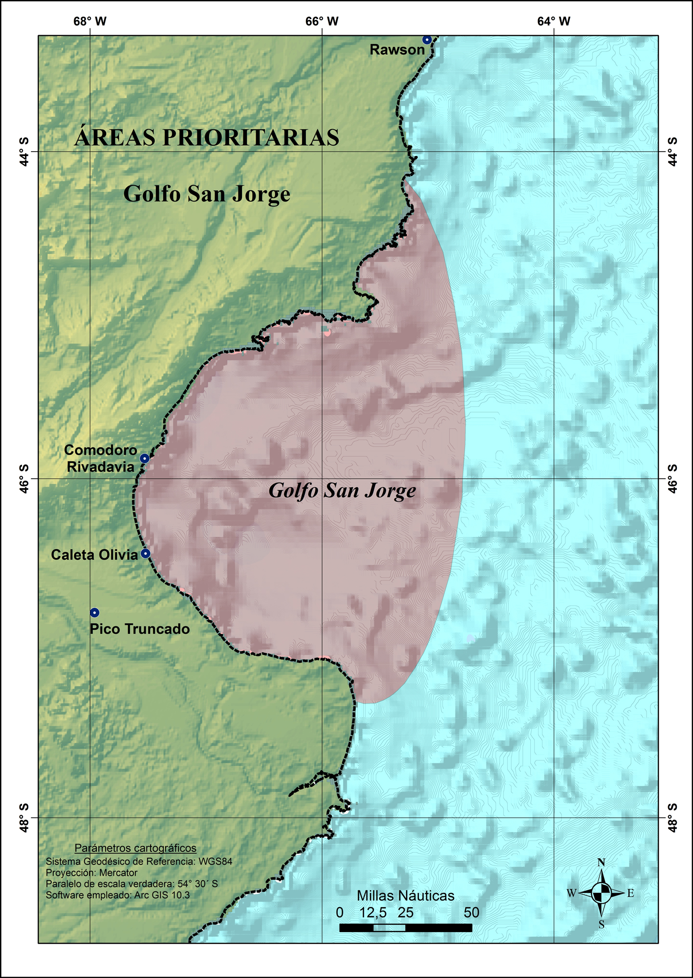 Mapa Golfo San Jorge