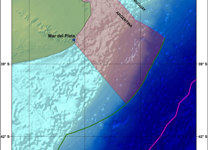 Mapa Frente marino del Río de la Plata